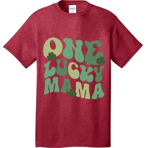 One Lucky Mama St Patricks Day Mom Mother Groovy T-Shirt