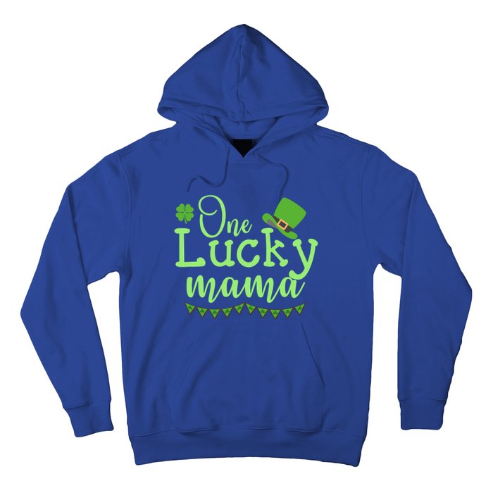 One Lucky Mama Stpatricks Day Mom Mother Shamrock Funny Gift Hoodie