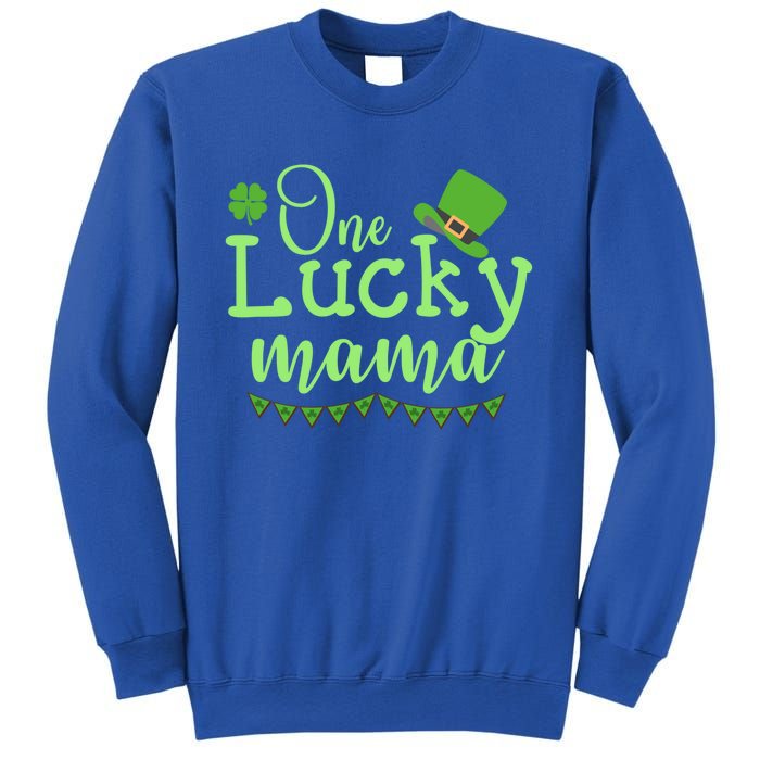 One Lucky Mama Stpatricks Day Mom Mother Shamrock Funny Gift Sweatshirt