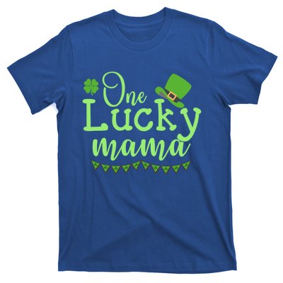 One Lucky Mama Stpatricks Day Mom Mother Shamrock Funny Gift T-Shirt