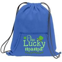 One Lucky Mama Stpatricks Day Mom Mother Shamrock Funny Gift Sweatshirt Cinch Pack Bag