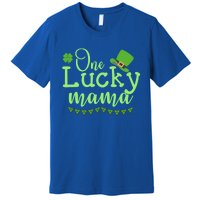 One Lucky Mama Stpatricks Day Mom Mother Shamrock Funny Gift Premium T-Shirt