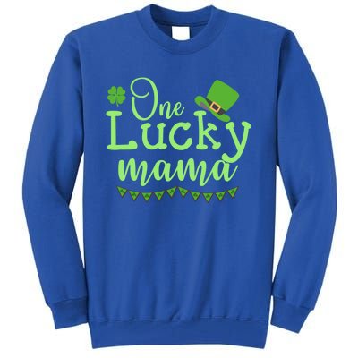 One Lucky Mama Stpatricks Day Mom Mother Shamrock Funny Gift Tall Sweatshirt