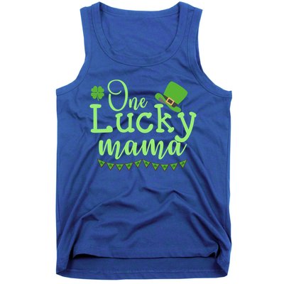 One Lucky Mama Stpatricks Day Mom Mother Shamrock Funny Gift Tank Top