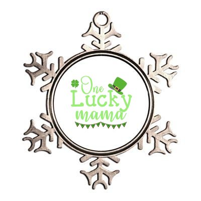 One Lucky Mama Stpatricks Day Mom Mother Shamrock Funny Gift Metallic Star Ornament