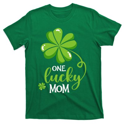 One Lucky Mom Funny St Patricks Day Matching Family T-Shirt