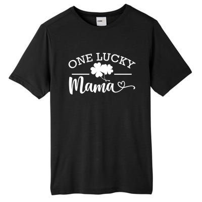 One Lucky Mama St Patrick's Day Shamrock Family Pajama Meaningful Gift Tall Fusion ChromaSoft Performance T-Shirt