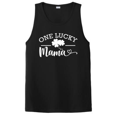 One Lucky Mama St Patrick's Day Shamrock Family Pajama Meaningful Gift PosiCharge Competitor Tank