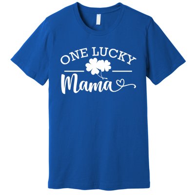 One Lucky Mama St Patrick's Day Shamrock Family Pajama Meaningful Gift Premium T-Shirt