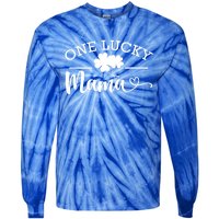 One Lucky Mama St Patrick's Day Shamrock Family Pajama Meaningful Gift Tie-Dye Long Sleeve Shirt