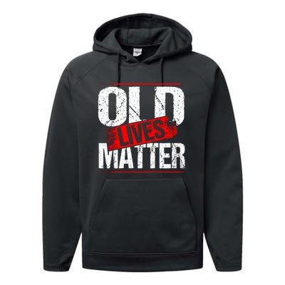 Old Lives Matter Distressed Performance Fleece Hoodie