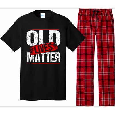 Old Lives Matter Distressed Pajama Set