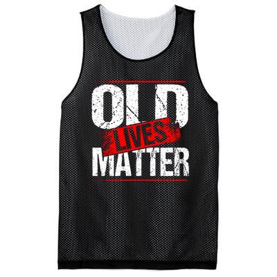 Old Lives Matter Distressed Mesh Reversible Basketball Jersey Tank