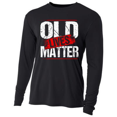 Old Lives Matter Distressed Cooling Performance Long Sleeve Crew