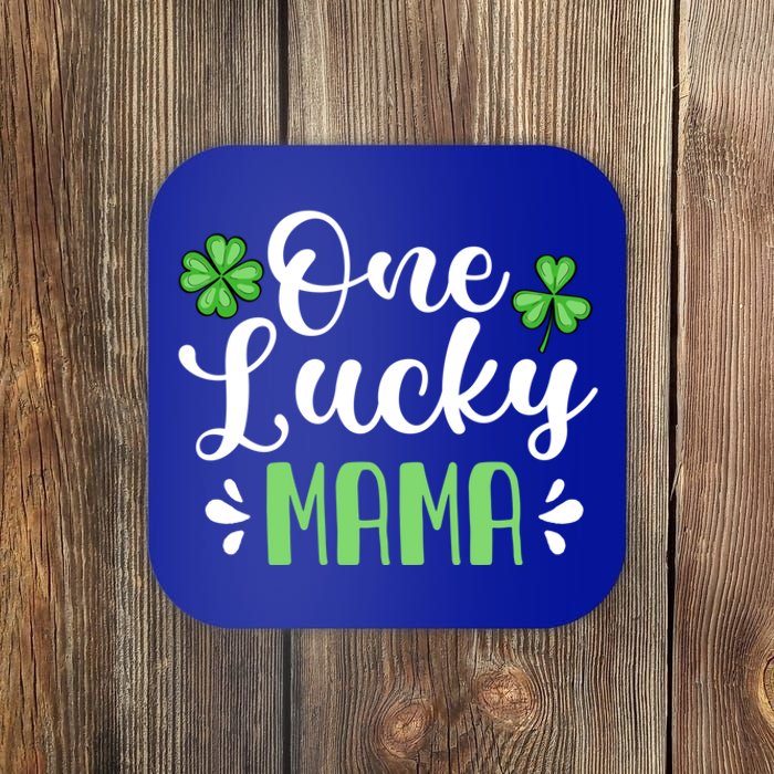 One Lucky Mama St Patrick's Day Mother Shamrock Mom Gift Coaster