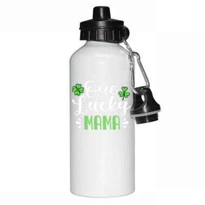 One Lucky Mama St Patrick's Day Mother Shamrock Mom Gift Aluminum Water Bottle