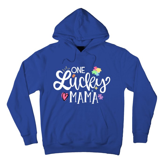 One Lucky Mama Autism Awareness Meaningful Gift Hoodie