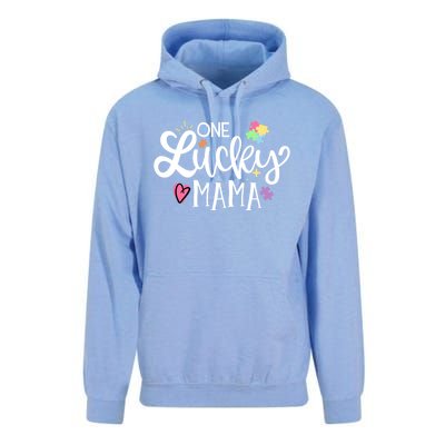 One Lucky Mama Autism Awareness Meaningful Gift Unisex Surf Hoodie