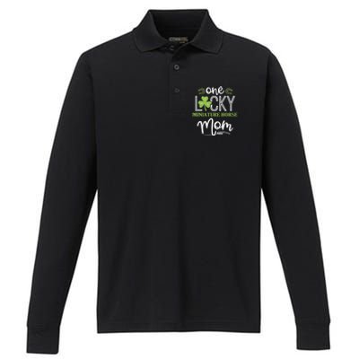 One Lucky Miniature Horse Horse Mom Irish Horseback Riding Gift Performance Long Sleeve Polo