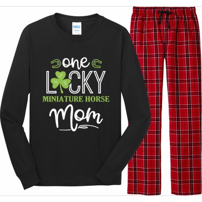 One Lucky Miniature Horse Horse Mom Irish Horseback Riding Gift Long Sleeve Pajama Set