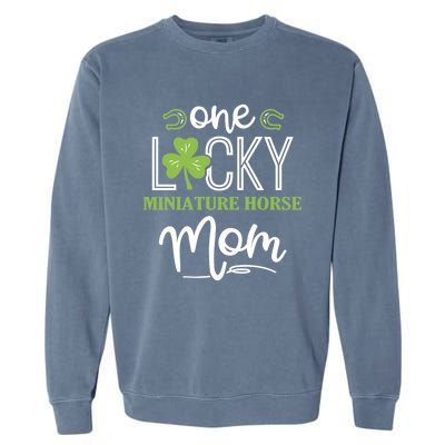 One Lucky Miniature Horse Horse Mom Irish Horseback Riding Gift Garment-Dyed Sweatshirt