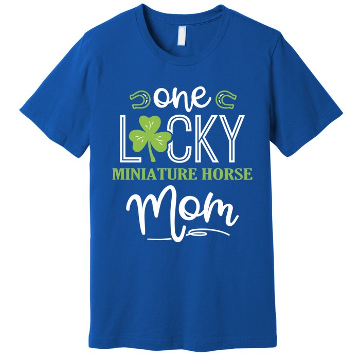 One Lucky Miniature Horse Horse Mom Irish Horseback Riding Gift Premium T-Shirt