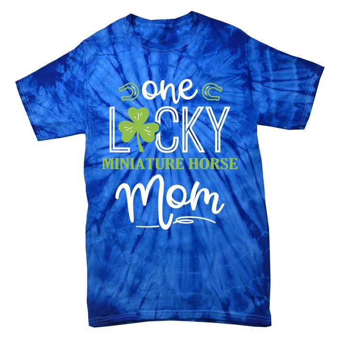 One Lucky Miniature Horse Horse Mom Irish Horseback Riding Gift Tie-Dye T-Shirt