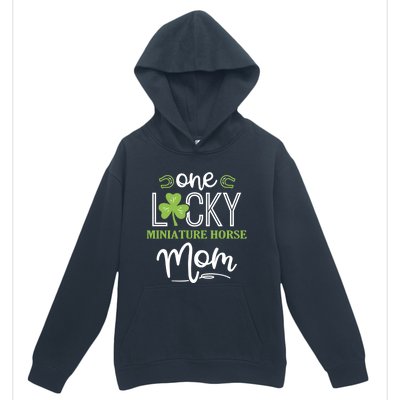 One Lucky Miniature Horse Horse Mom Irish Horseback Riding Gift Urban Pullover Hoodie