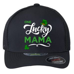 One Lucky Mama St Patrick's Day Mama Irish Mom Paddy's Day Gift Flexfit Unipanel Trucker Cap