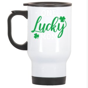 One Lucky Mom Mother’s Day St Patrick’s Day Proud Mom Gift Stainless Steel Travel Mug