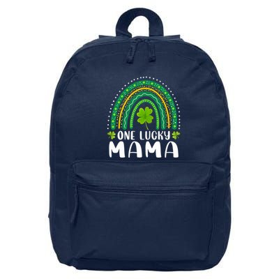 One Lucky Mama Rainbow Saint Patrick's Day Lucky Mom Mother 16 in Basic Backpack