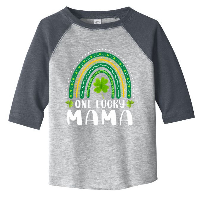 One Lucky Mama Rainbow Saint Patrick's Day Lucky Mom Mother Toddler Fine Jersey T-Shirt
