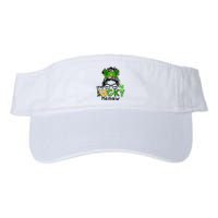One Lucky Memaw Messy Bun Leopard St Patricks Day Meaningful Gift Visor
