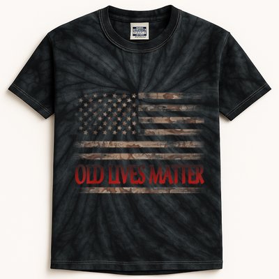 Old Lives Matter 40th 50th 60th 70th Birthday Kids Tie-Dye T-Shirt