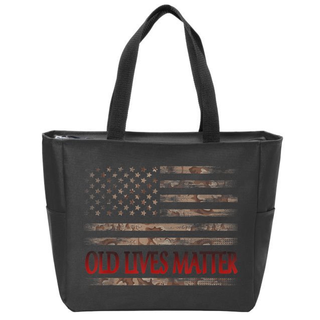 Old Lives Matter 40th 50th 60th 70th Birthday Zip Tote Bag