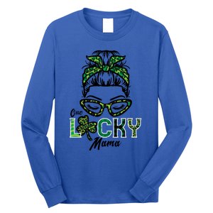 One Lucky Mama Hairbun Saint Paddy St Patricks Day Mom Gift Long Sleeve Shirt