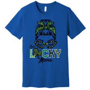 One Lucky Mama Hairbun Saint Paddy St Patricks Day Mom Gift Premium T-Shirt