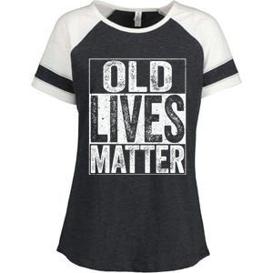 Old Lives Matter Elderly Senior Gift Enza Ladies Jersey Colorblock Tee