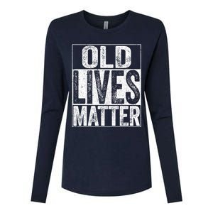 Old Lives Matter Elderly Senior Gift Womens Cotton Relaxed Long Sleeve T-Shirt