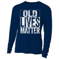 Old Lives Matter Elderly Senior Gift Cooling Performance Long Sleeve Crew