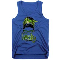 One Lucky Mama Messy Bun St Patricks Day Cute Gift Tank Top