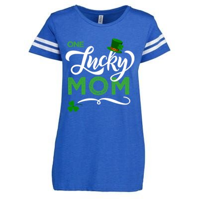 One Lucky Mom St Patrick's Day Mom Cool Gift Enza Ladies Jersey Football T-Shirt