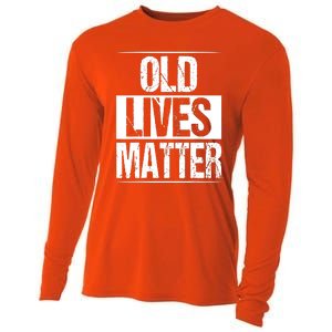 Old Lives Matter 40th 50th 60th Birthday Cooling Performance Long Sleeve Crew