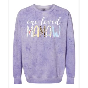 One Loved Mamaw Mothers Day Cute Colorblast Crewneck Sweatshirt