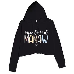 One Loved Mamaw Mothers Day Cute Crop Fleece Hoodie