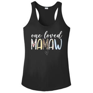 One Loved Mamaw Mothers Day Cute Ladies PosiCharge Competitor Racerback Tank