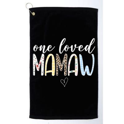 One Loved Mamaw Mothers Day Cute Platinum Collection Golf Towel