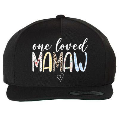 One Loved Mamaw Mothers Day Cute Wool Snapback Cap