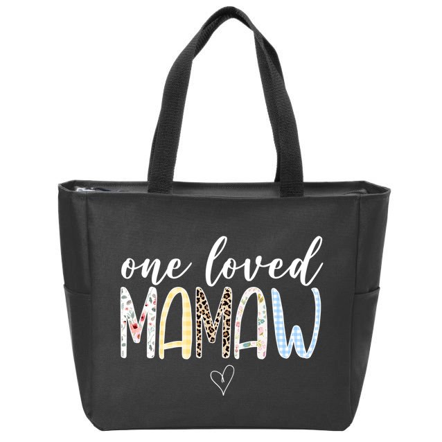 One Loved Mamaw Mothers Day Cute Zip Tote Bag