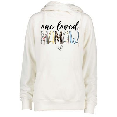 One Loved Mamaw Mothers Day Cute Womens Funnel Neck Pullover Hood